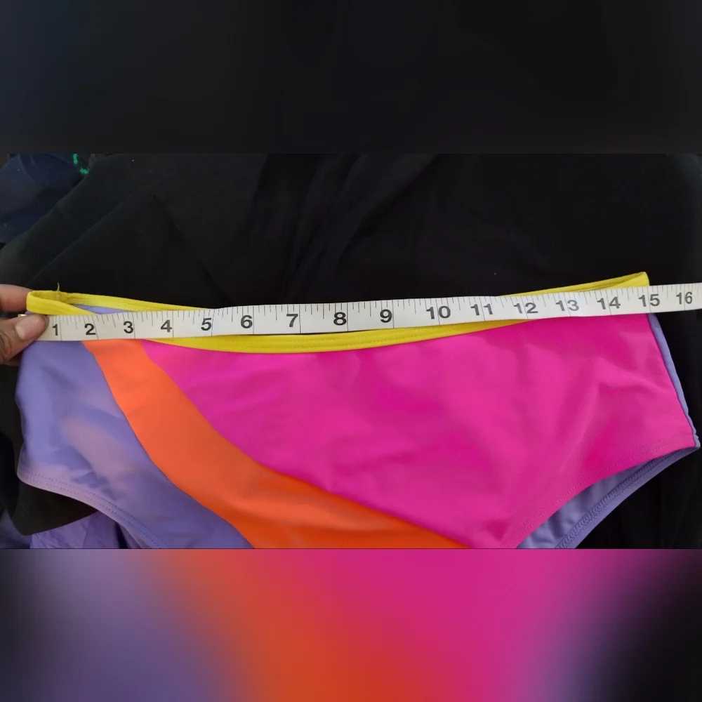Vibrant Color Block Bikini Bottom